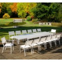 Barlow Tyrie Equinox 360cm Rectangular Extending Dining Table – Powder Coated Arctic White Frame with Frost Ceramic Top