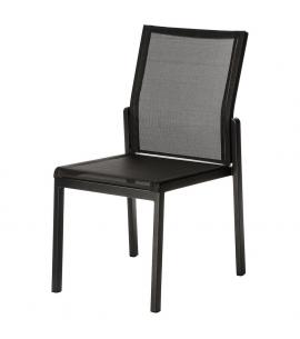 Barlow Tyrie Aura Stacking Dining Chair – Graphite Frame with Charcoal Sling