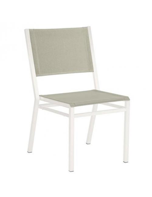 Barlow Tyrie Equinox Powder Coated Stacking Dining Chair – Arctic White Frame with Seagull Sling