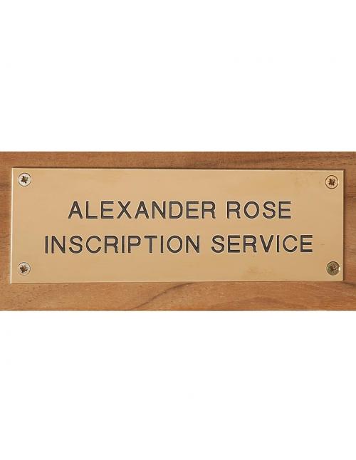 Alexander Rose Engraved Brass Plaque