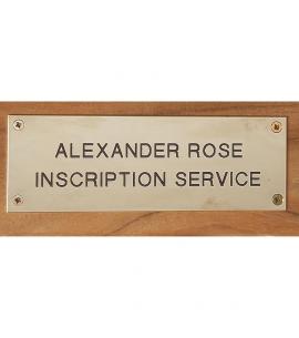 Alexander Rose Engraved Stainless Steel Plaque