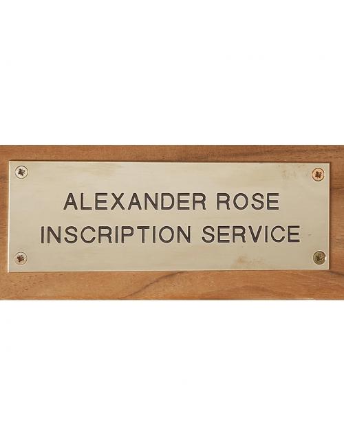 Alexander Rose Engraved Stainless Steel Plaque