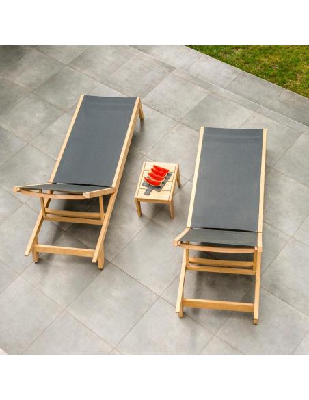 Alexander Rose Tivoli Roble Adjustable Sling Sunbed 