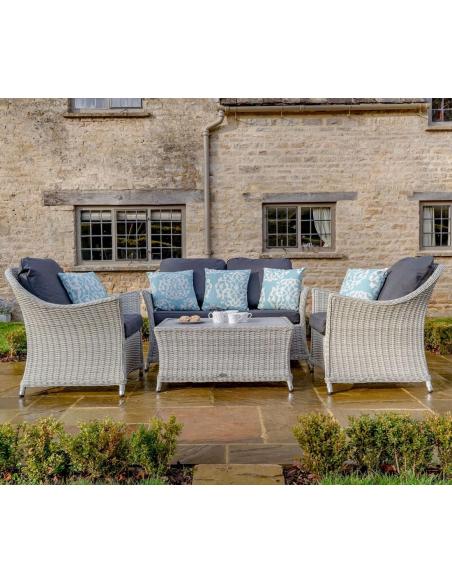 Bramblecrest Monterey Dove Grey 2 Seater Sofa with Charcoal Season-Proof Cushions