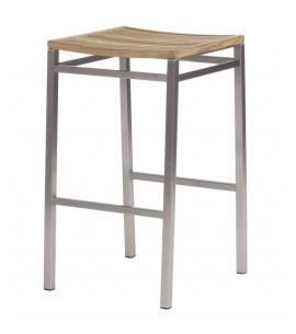 Barlow Tyrie Equinox High Dining Stool with Teak Seat 
