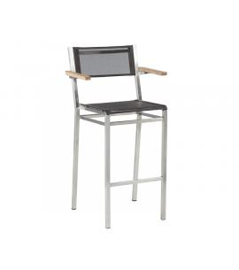 Barlow Tyrie Equinox High Dining Carver Chair with Charcoal Sling
