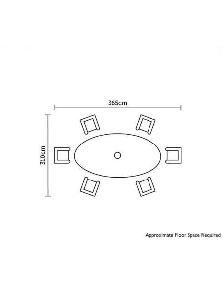 Bramblecrest Monterey 6 Seater Dining Set