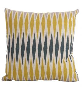 Bramblecrest Harlequin Yellow Square Season-Proof Scatter Cushion