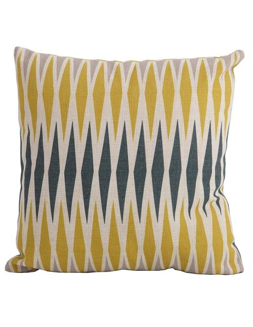 Bramblecrest Harlequin Yellow Square Season-Proof Scatter Cushion
