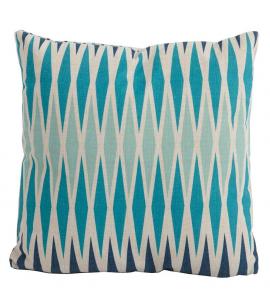 Bramblecrest Harlequin Blue Square Season-Proof Scatter Cushion