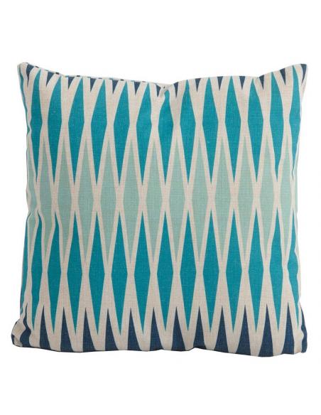 Bramblecrest Harlequin Blue Square Season-Proof Scatter Cushion
