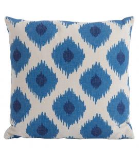 Bramblecrest Blue Lattice Square Season-Proof Scatter Cushion