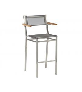 Barlow Tyrie Equinox High Dining Carver Chair with Platinum Sling