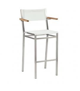 Barlow Tyrie Equinox High Dining Carver Chair with Pearl Sling