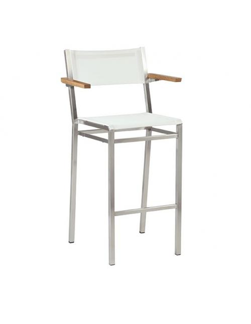 Barlow Tyrie Equinox High Dining Carver Chair with Pearl Sling