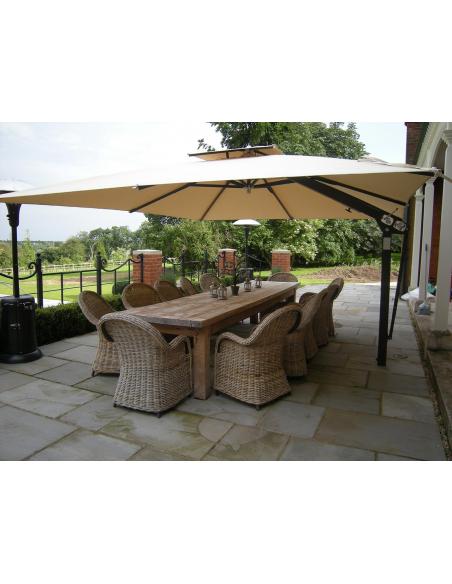 Poggesi Piazza Rectangular Variable Height Side Post Parasol