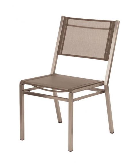 Barlow Tyrie Equinox Stacking Side Chair with Titanium Sling
