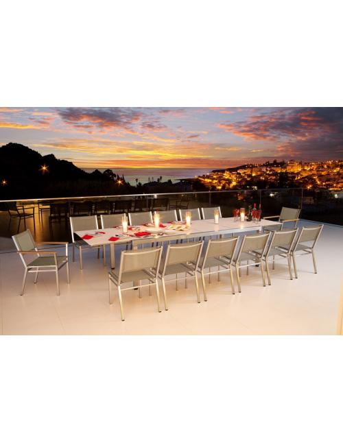 Barlow Tyrie Equinox Stacking Side Chair with Titanium Sling