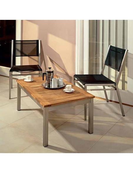 Barlow Tyrie Equinox Stacking Side Chair with Titanium Sling
