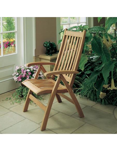 Barlow Tyrie Ascot Folding Highback Recliner Chair