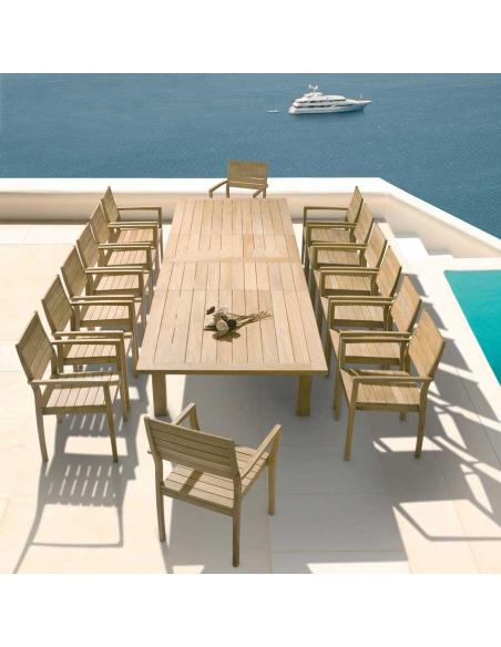 Barlow Tyrie Horizon Teak Stacking Armchair