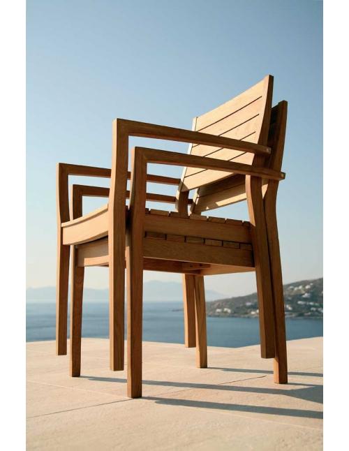 Barlow Tyrie Horizon Teak Stacking Armchair