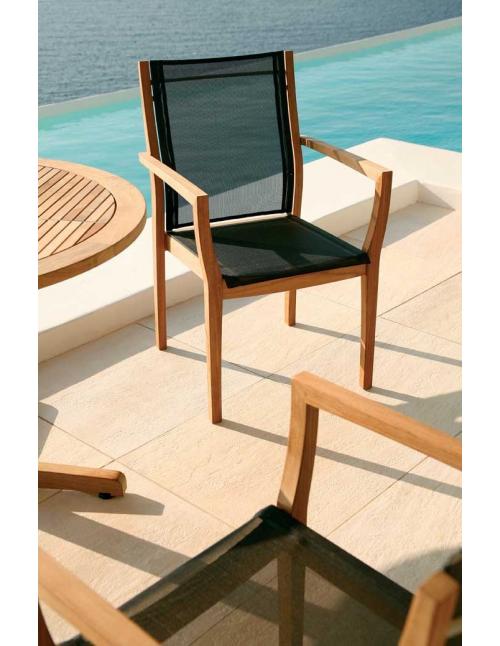 Barlow Tyrie Horizon Stacking Armchair with Titanium Sling