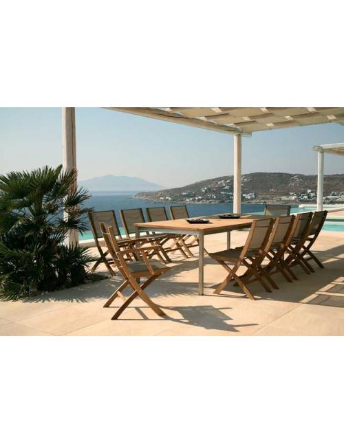 Barlow Tyrie Horizon Folding Carver Chair with Charcoal Sling 