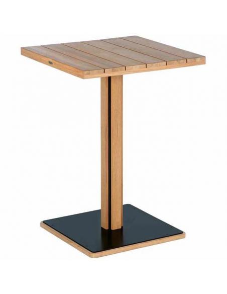 Barlow Tyrie Titan 75cm Square High Dining Table (Black)