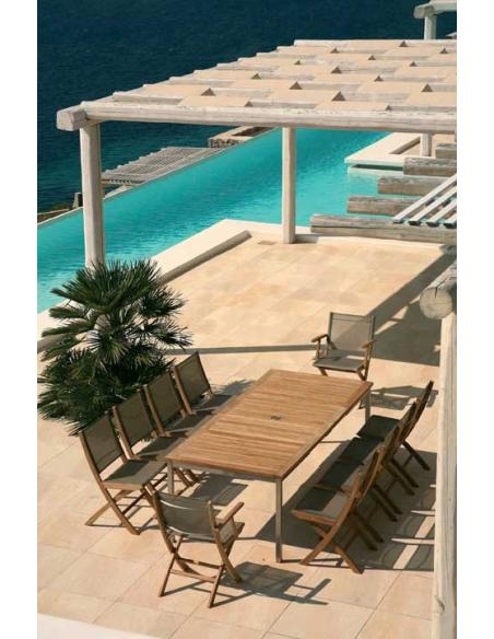 Barlow Tyrie Horizon Folding Carver Chair with Pearl Sling 