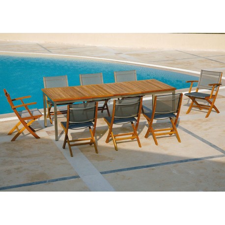 Barlow Tyrie Horizon Folding Side Chair with Titanium Sling 