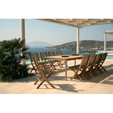 Barlow Tyrie Horizon Folding Side Chair with Titanium Sling 