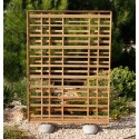 Barlow Tyrie Woodland Portrait Teak Screen with Pebble Feet