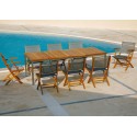 Barlow Tyrie Horizon Folding Side Chair with Platinum Sling 