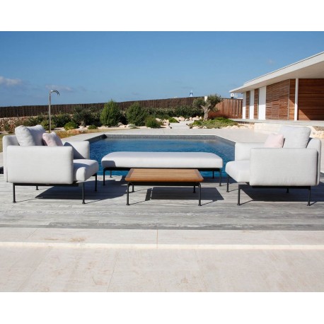 Barlow Tyrie Layout DS Double Ottoman (Forge Grey)