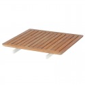 Barlow Tyrie Layout 80cm Square Bridging Table (Arctic White)