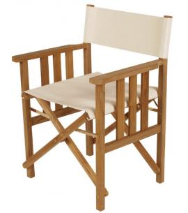Barlow Tyrie Safari Folding Armchair in White Sand 