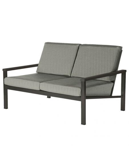 Barlow Tyrie Equinox Deep Seating Two Seater Settee – Powder Coated Graphite Frame with Seat and Back Cushions
