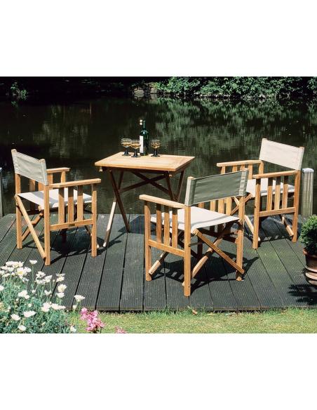 Barlow Tyrie Safari Folding Armchair in Pepper 