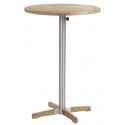 Barlow Tyrie Equinox 70cm Round High Dining Table with Teak Top