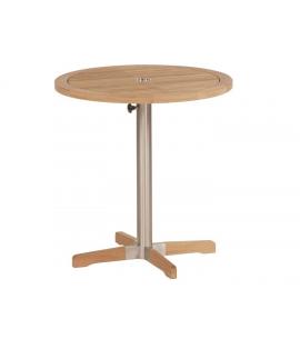 Barlow Tyrie Equinox 70cm Round Bistro Table with Teak Top