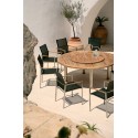 Barlow Tyrie Equinox 180cm Round Dining Table with Teak Top