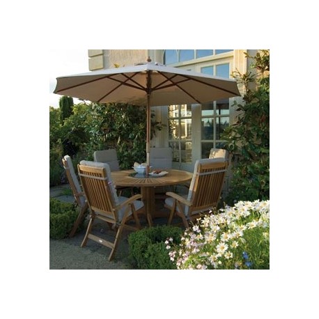 Neptune Classic 3m Round Parasol with Natural Canopy