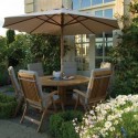 Neptune Classic 3m Round Parasol with Natural Canopy