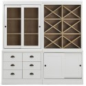 Neptune Chawton Low Double Dresser with Wine Shelves and Vintage Oak Interior
