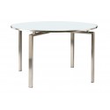 Barlow Tyrie Mercury 120cm Round Dining Table with Glass Top