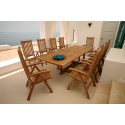 Barlow Tyrie Arundel 285cm Rectangular Extending Teak Dining Table 
