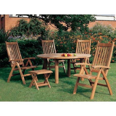 Barlow Tyrie Drummond 150cm Round Teak Dining Table 