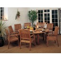 Barlow Tyrie Drummond 185cm Round Teak Dining Tabl
