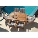 Barlow Tyrie Linear 150cm Rectangular Teak Dining Table